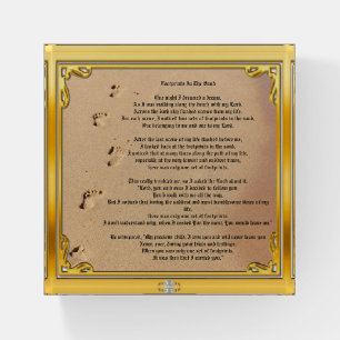 Paperweight Footprints In The Sand Sober Champions