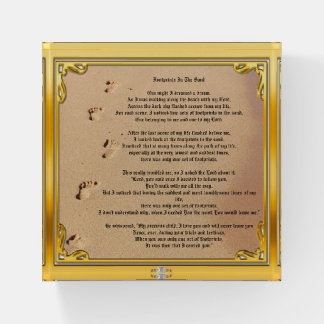 Paperweight Footprints In The Sand Sober Champions