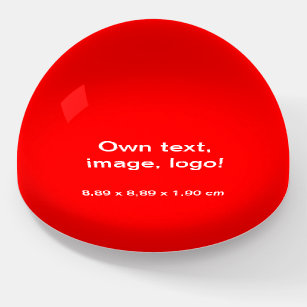 Paperweight Glass uni Red