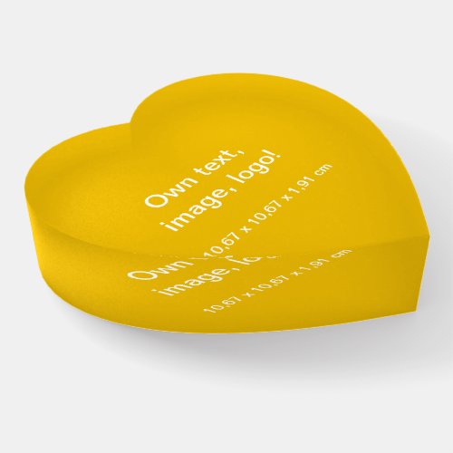 Paperweight Heart uni Yellow