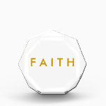 Paperweight Photo Block - Simply Faith Gold<br><div class="desc">Paperweight or Decoration for your home or office. Add your own text if needed.</div>