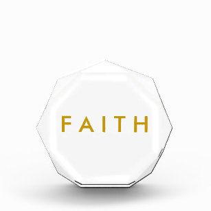 Paperweight Photo Block - Simply Faith Gold