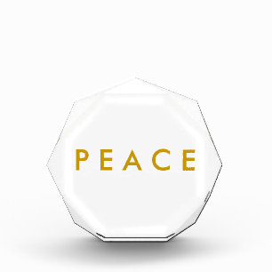 Paperweight Photo Block - Simply Peace Gold
