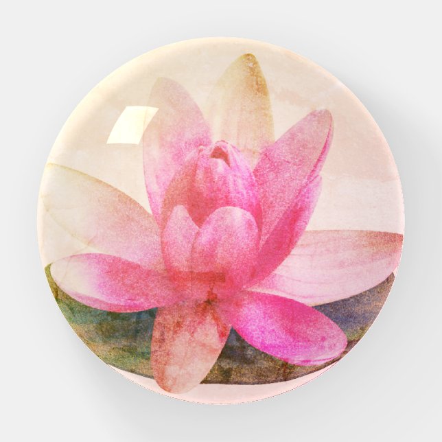 PAPERWEIGHT  : PINK LOTUS (Front)