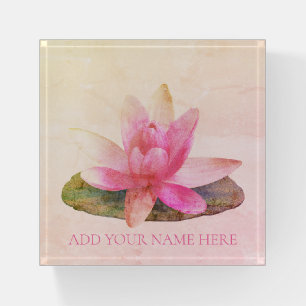 PAPERWEIGHT : PINK LOTUS