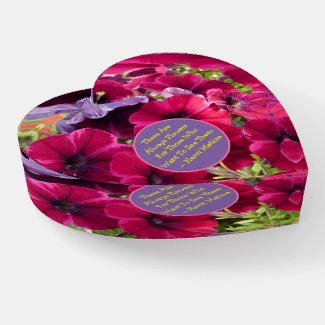 PAPERWEIGHT/ROSE-COLORED PANSIES/MATISSE QUOTE