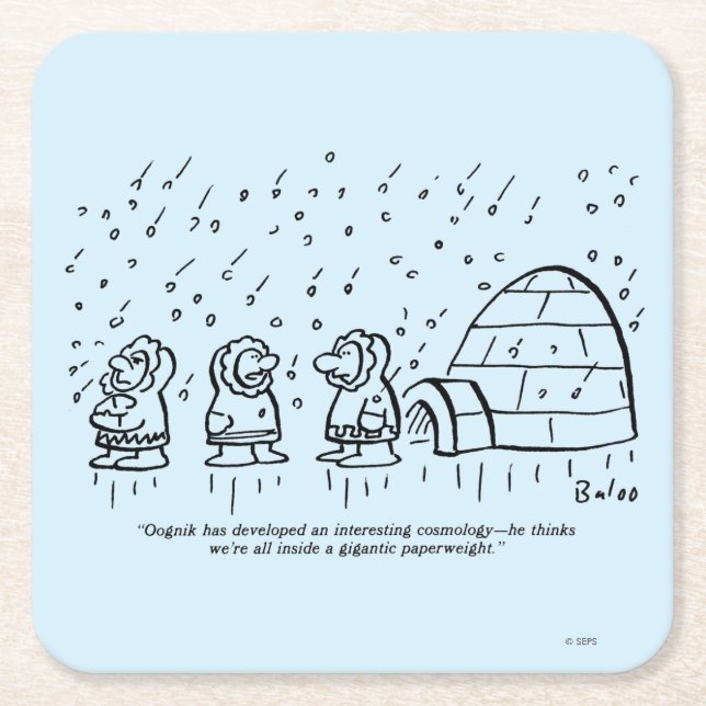 Paperweight Square Paper Coaster (Front)