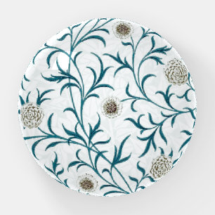 PAPERWEIGHT : WILLIAM MORRIS : PALE FLORAL DESIGN