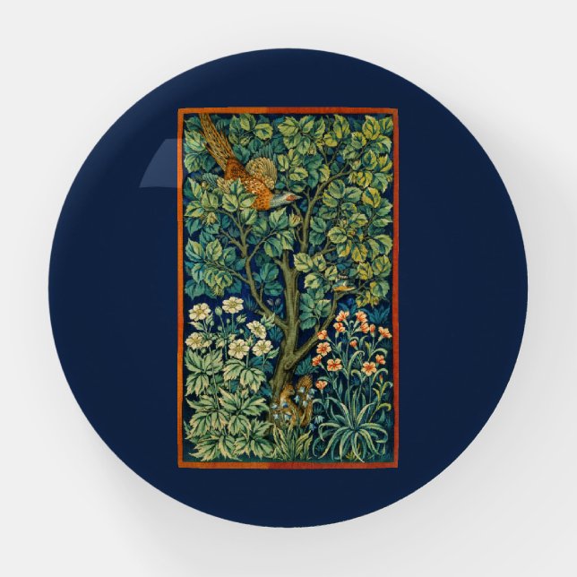 PAPERWEIGHT : WILLIAM MORRIS : PHEASANT (Front)