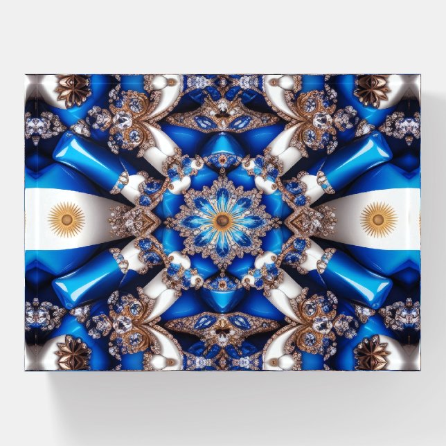 Paperweight with Argentinian Colors (Front)