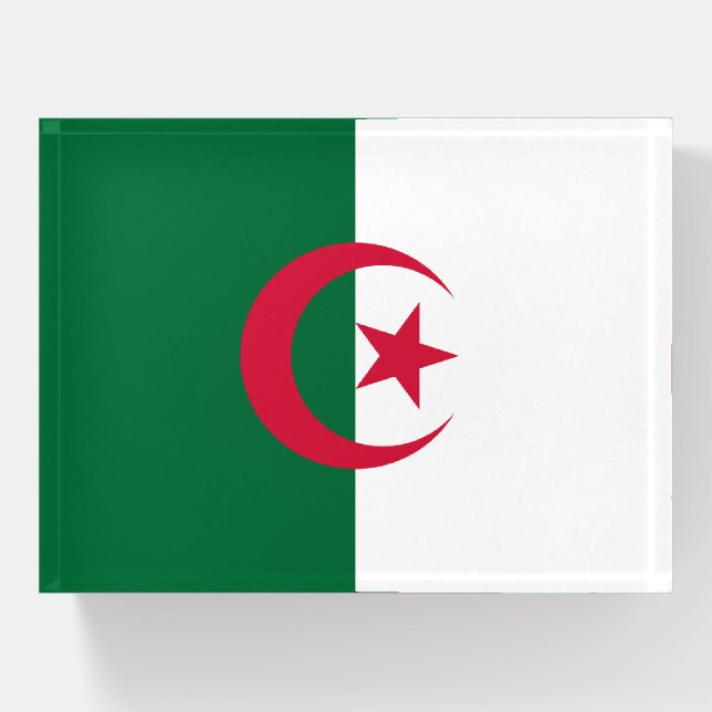 Paperweight with flag of Algeria (Front)