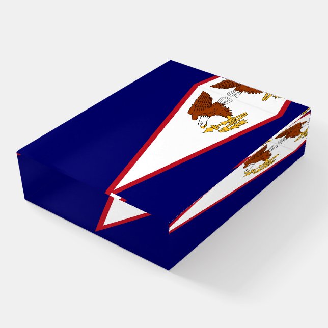 Paperweight with flag of American Samoa (Angled)