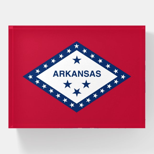 Paperweight with flag of Arkansas, USA (Front)