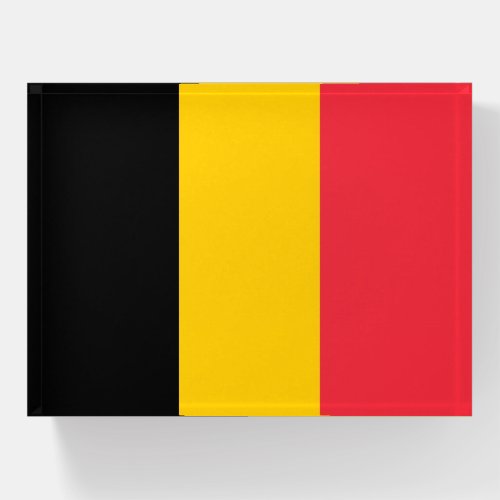 Paperweight with flag of Belgium