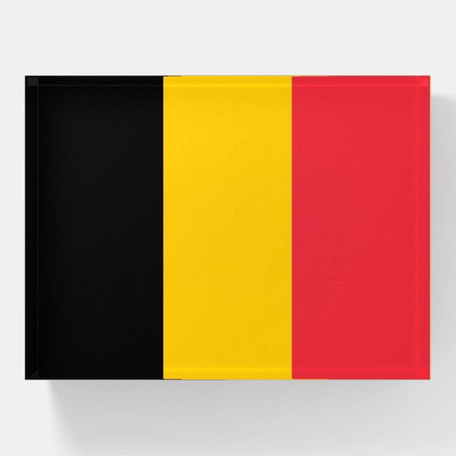 Paperweight with flag of Belgium (Front)