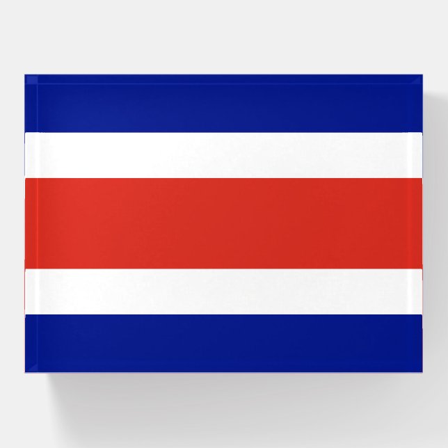 Paperweight with flag of Costa Rica (Front)