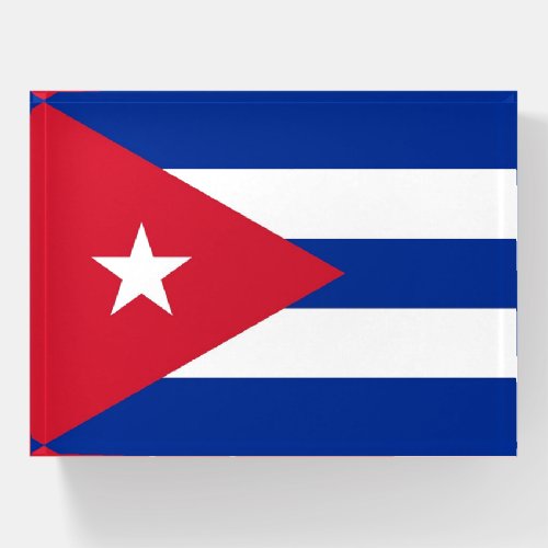 Paperweight with flag of Cuba