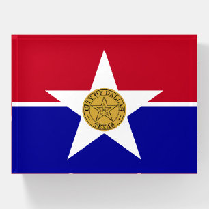 Paperweight with flag of Dallas, USA