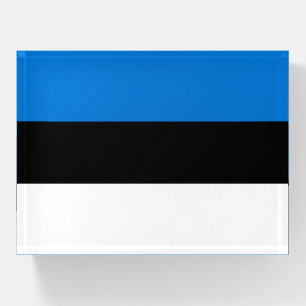 Paperweight with flag of Estonia