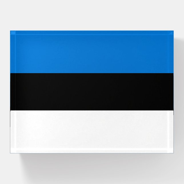 Paperweight with flag of Estonia (Front)
