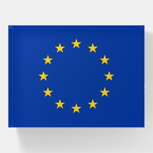 Paperweight with flag of European Union