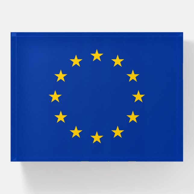 Paperweight with flag of European Union (Front)