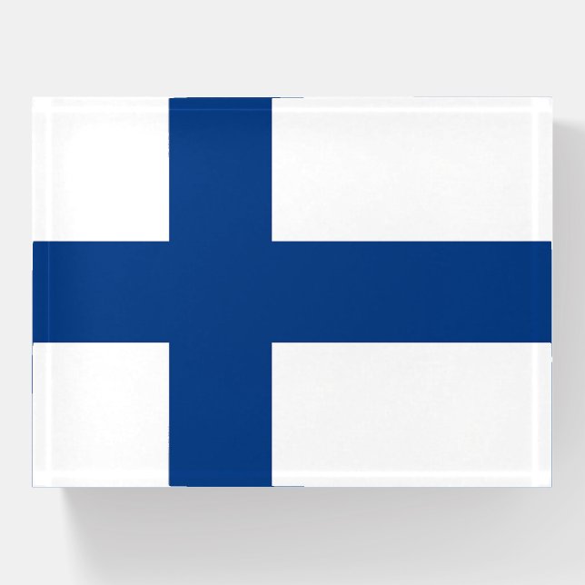 Paperweight with flag of Finland (Front)