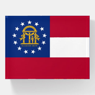 Paperweight with flag of Georgia, USA