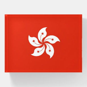Paperweight with flag of Hong Kong