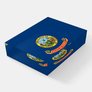 Paperweight with flag of Idaho, USA