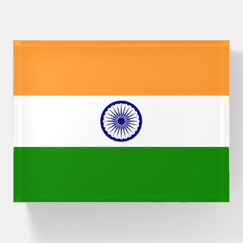 Paperweight with flag of India