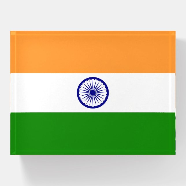 Paperweight with flag of India (Front)