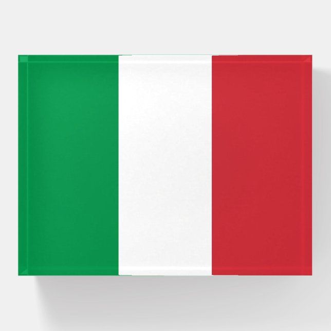 Paperweight with flag of Italy (Front)