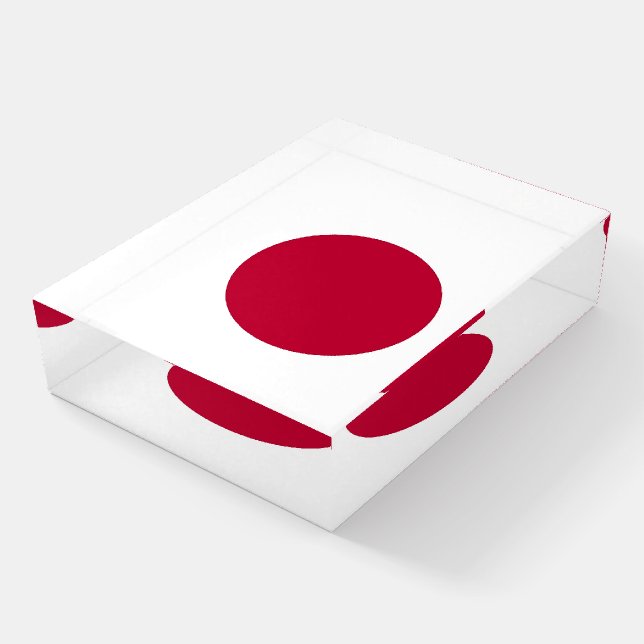 Paperweight with flag of Japan (Angled)