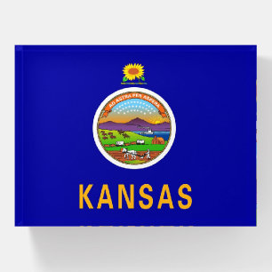 Paperweight with flag of Kansas, USA