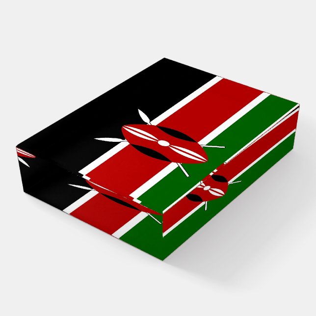 Paperweight with flag of Kenya (Angled)
