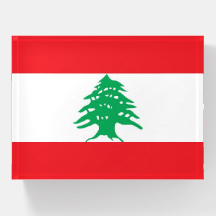 Paperweight with flag of Lebanon