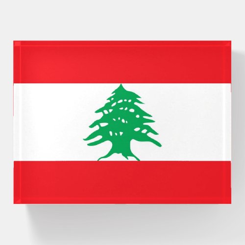 Paperweight with flag of Lebanon