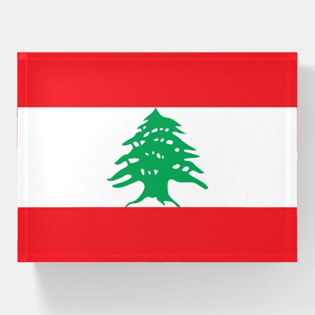 Paperweight with flag of Lebanon (Front)