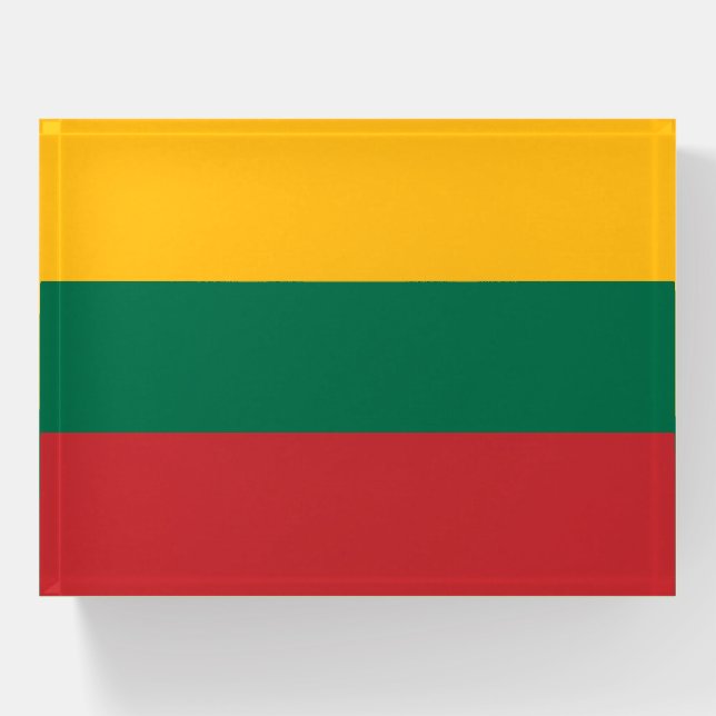 Paperweight with flag of Lithuania (Front)