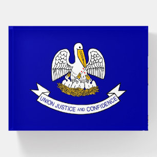 Paperweight with flag of Louisiana, USA