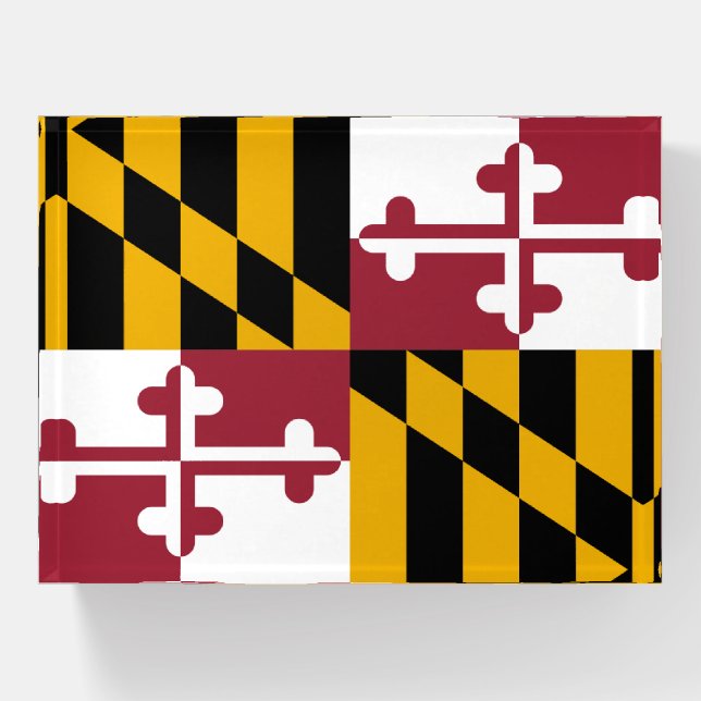 Paperweight with flag of Maryland, USA (Front)