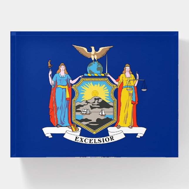 Paperweight with flag of New York, USA (Front)