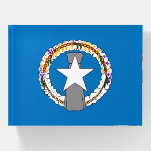 Paperweight with flag of Northern Mariana