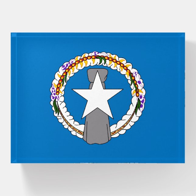 Paperweight with flag of Northern Mariana (Front)
