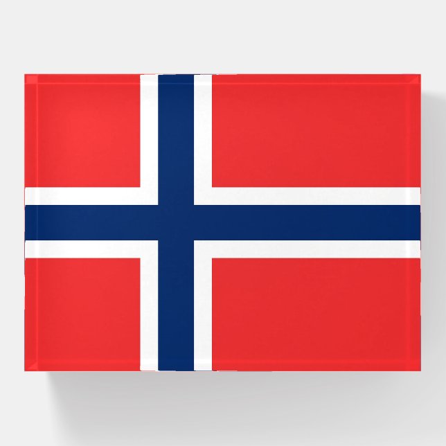 Paperweight with flag of Norway (Front)