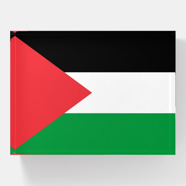 Paperweight with flag of Palestine (Front)