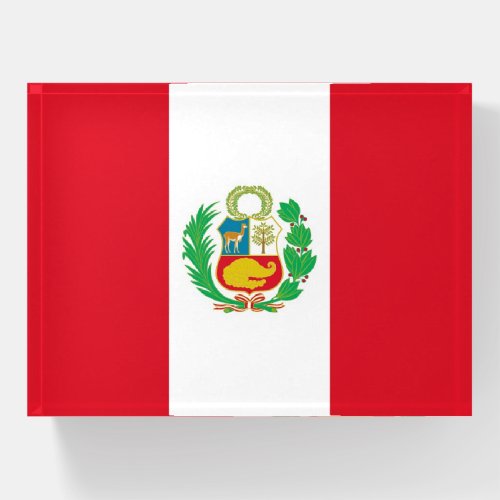 Paperweight with flag of Peru