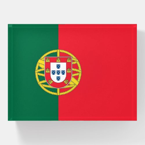 Paperweight with flag of Portugal