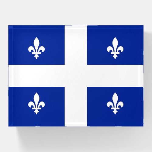 Paperweight with flag of Quebec Canada